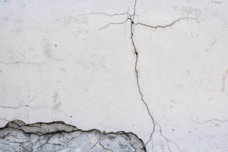 House with an interior concrete wall that has cracks and needs repair in Wanneroo WA.